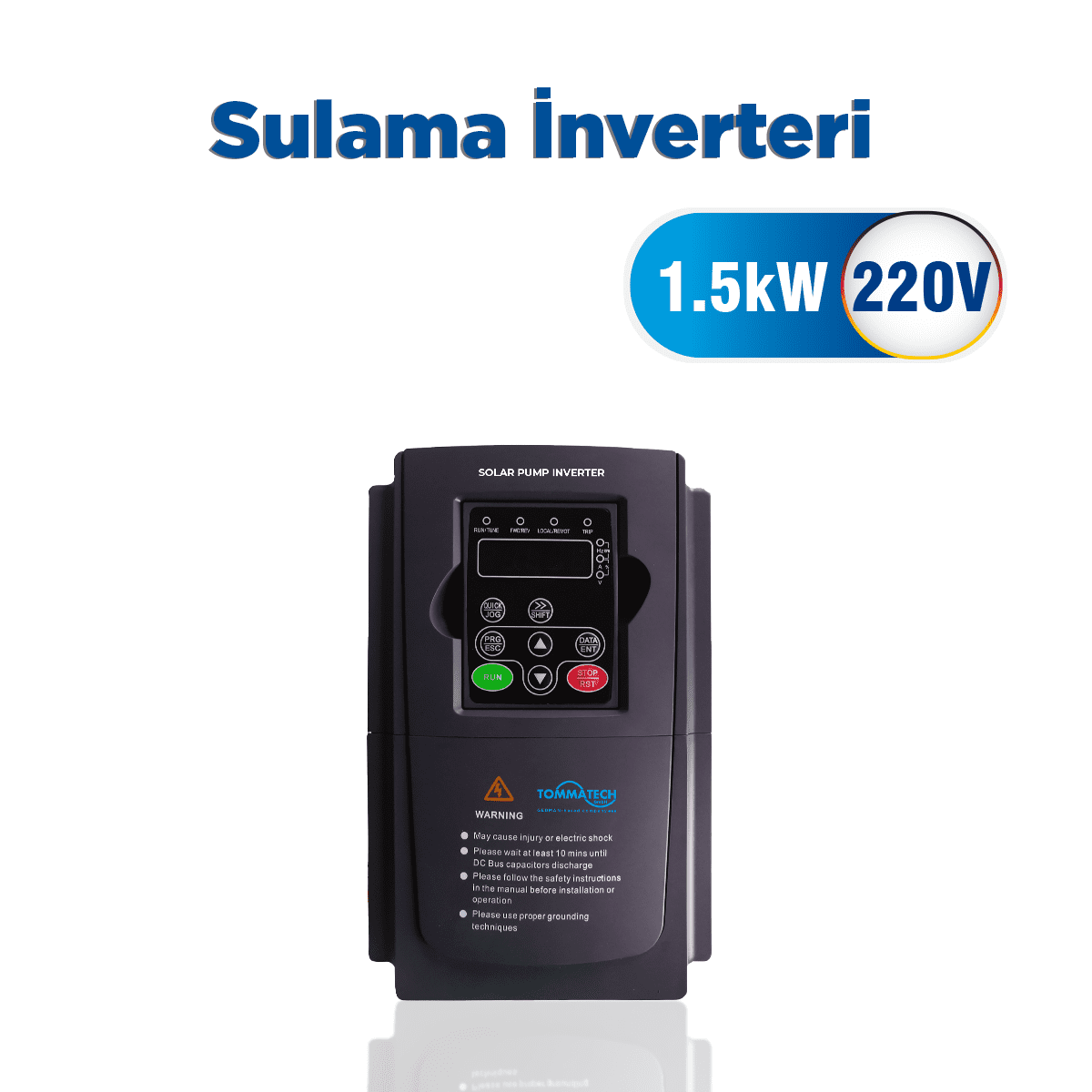 Tommatech 1.5kW 1 Faz/230V Sulama Pompası İnverteri