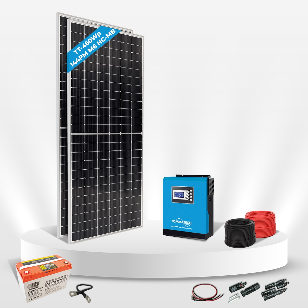 2 Panel(460Wp) 3KWE Off-Grid(24V) Solar Paket(Jel Akü)