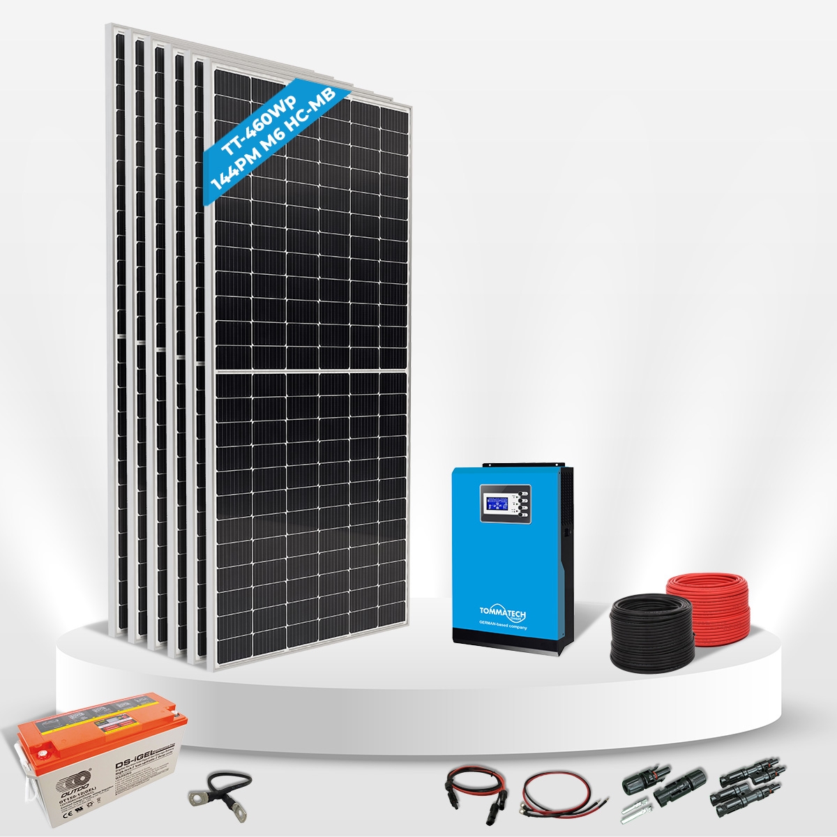 6 Panel(460Wp) 5KWE Off-Grid(48V) Solar Paket(Jel Akü)