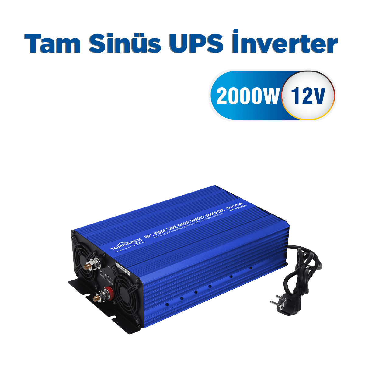 Tommatech UT-UPS 2000 12V Tam Sinüs Şarjlı İnverter